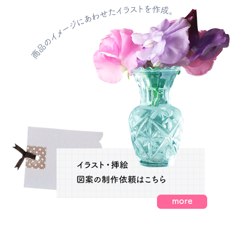 商品のイメージにあわせたイラストを作成